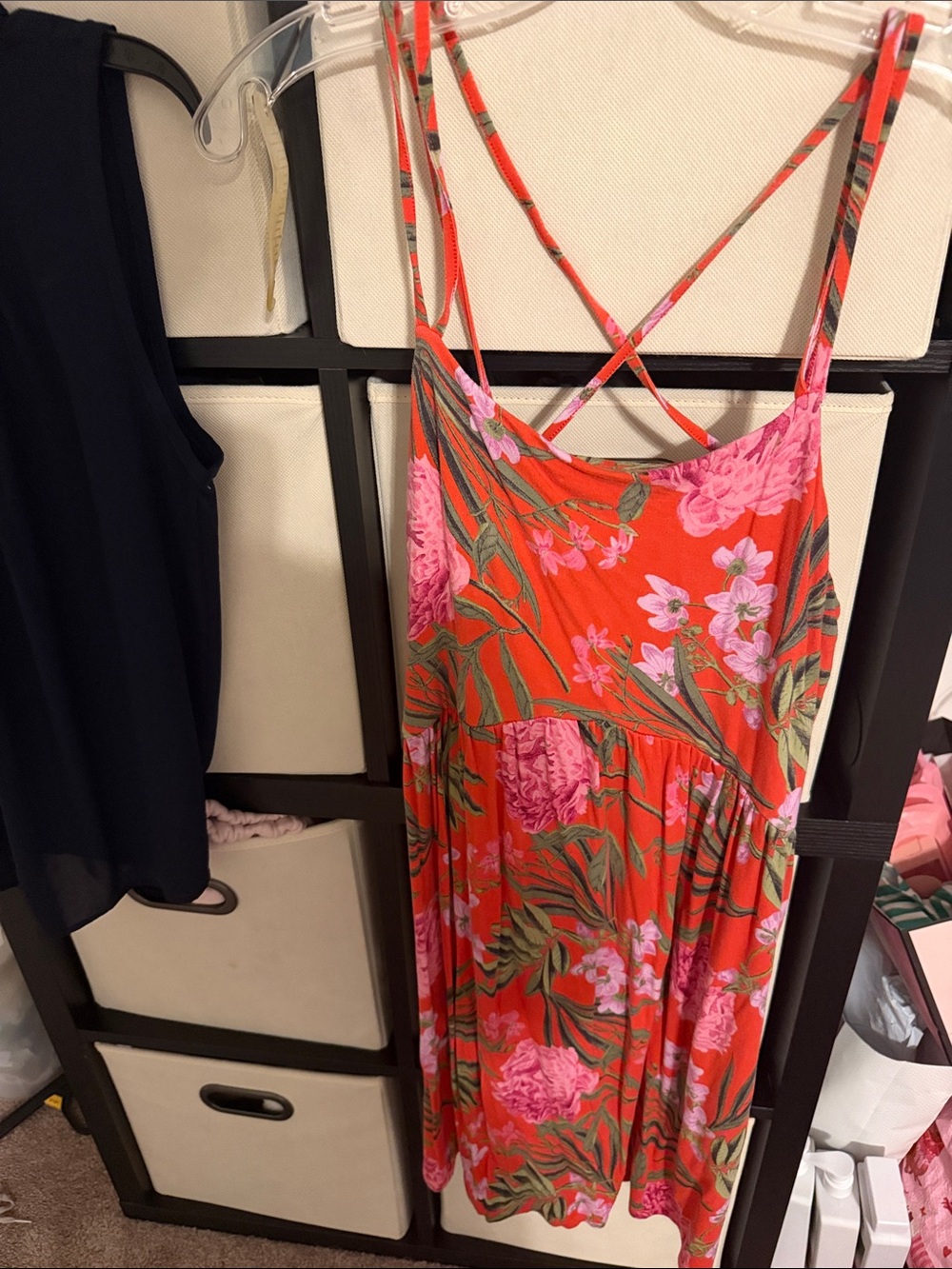 Old navy Floral Red & Pink Spaghetti-Strap Dress